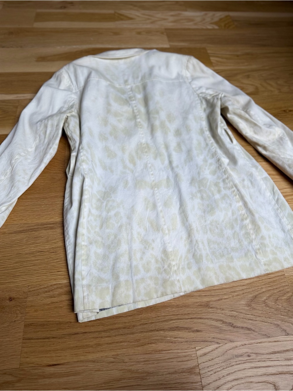 Roberto Cavalli Vintage Y2K Leopard Chain Trim Safari Jacket Belted S - Picture 11 of 15